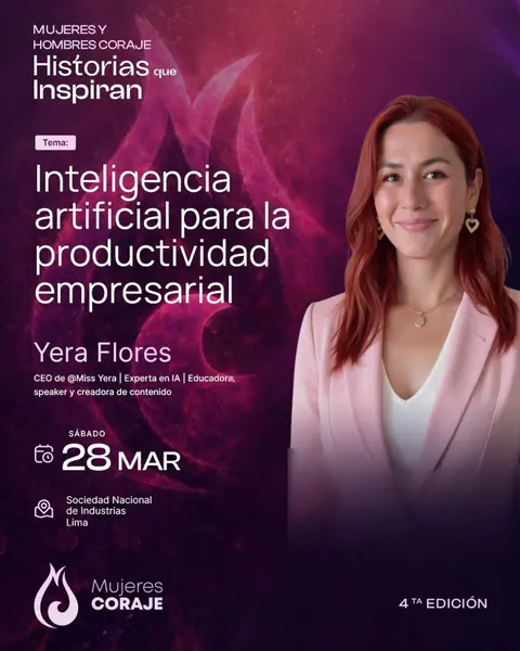 Cartel del evento Mujeres Coraje 2026
