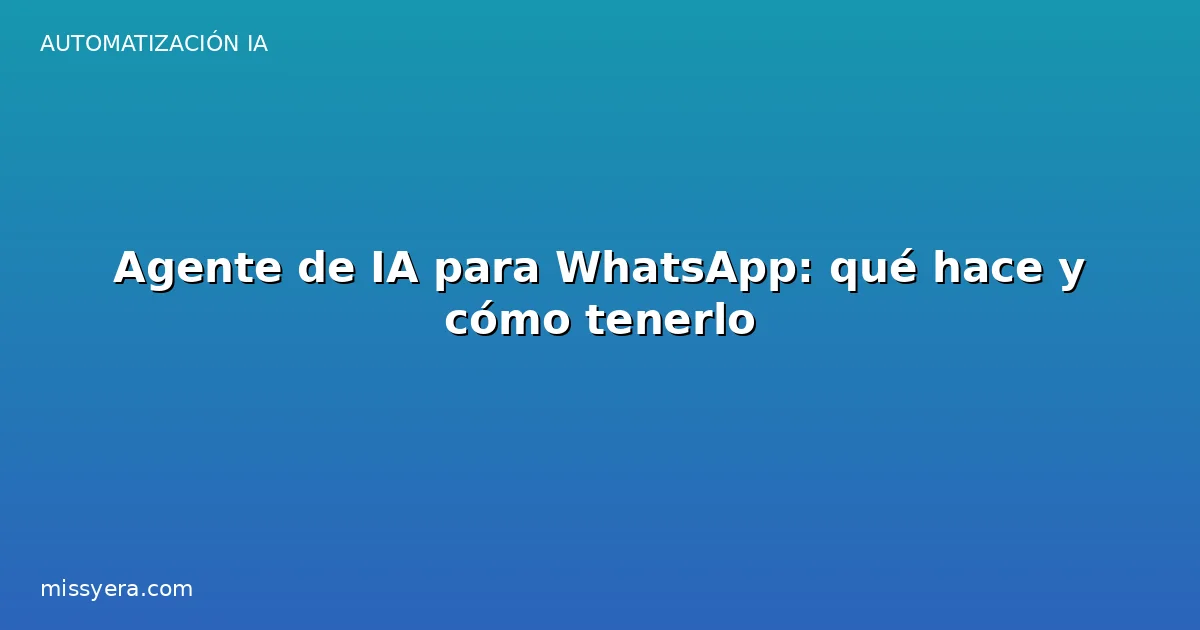 Agente de IA para WhatsApp