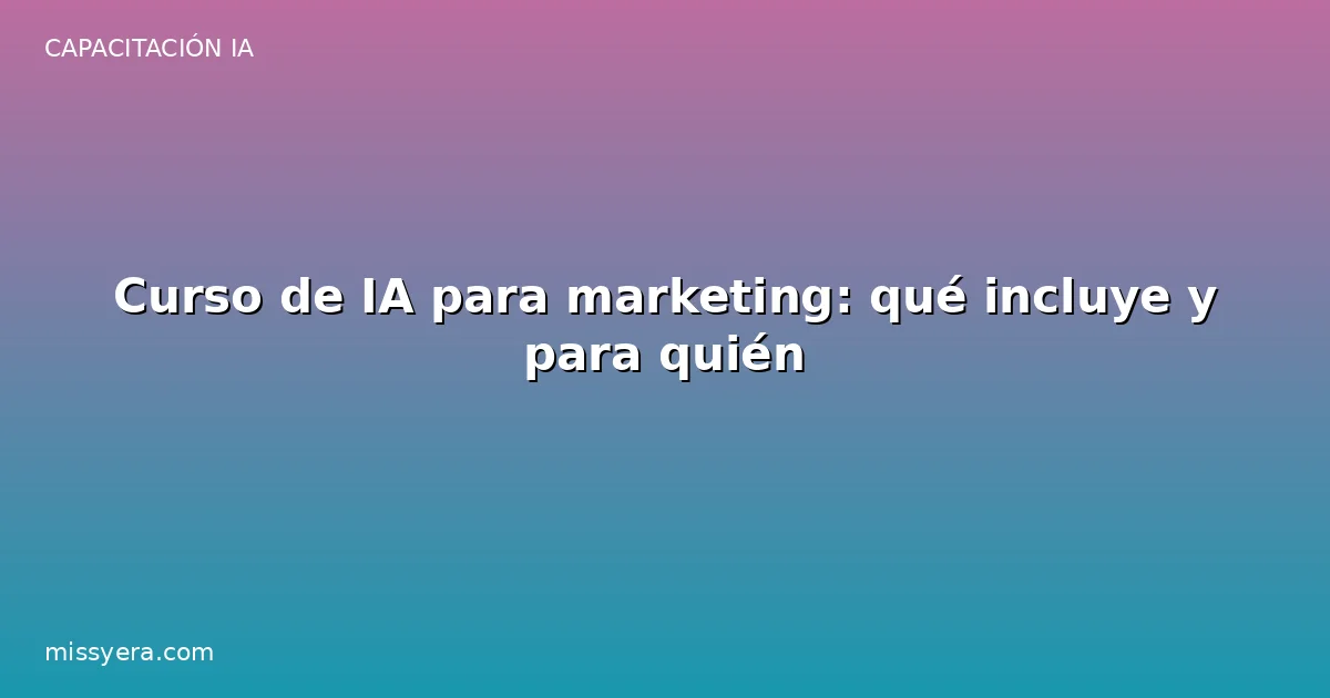 Curso de IA para marketing