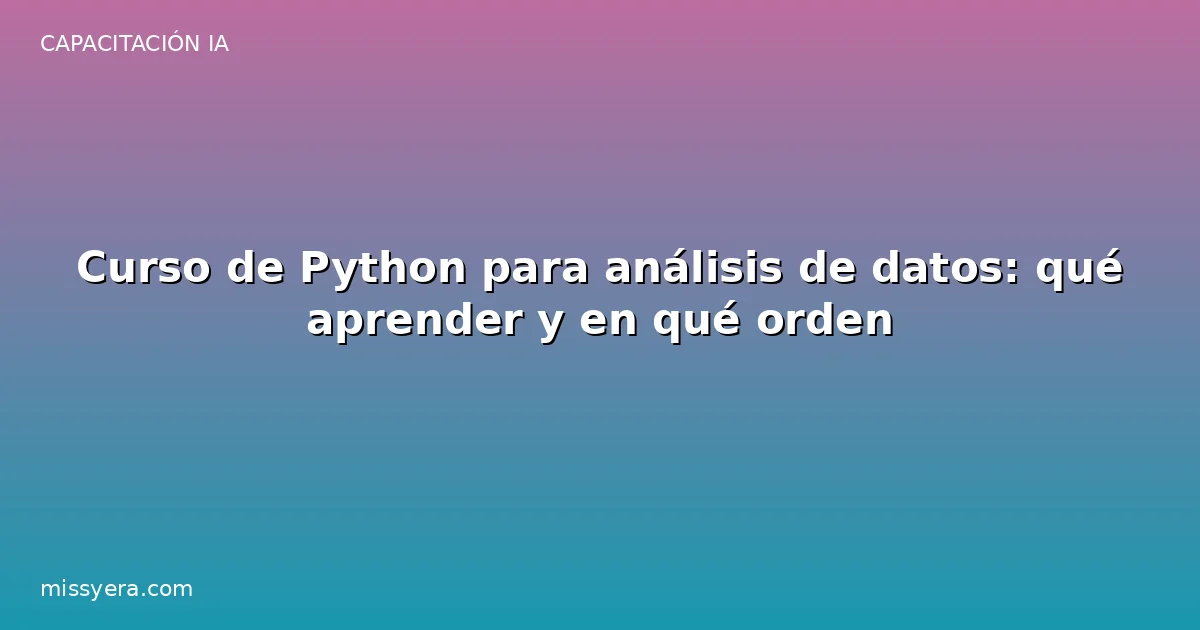 Curso de Python para análisis de datos
