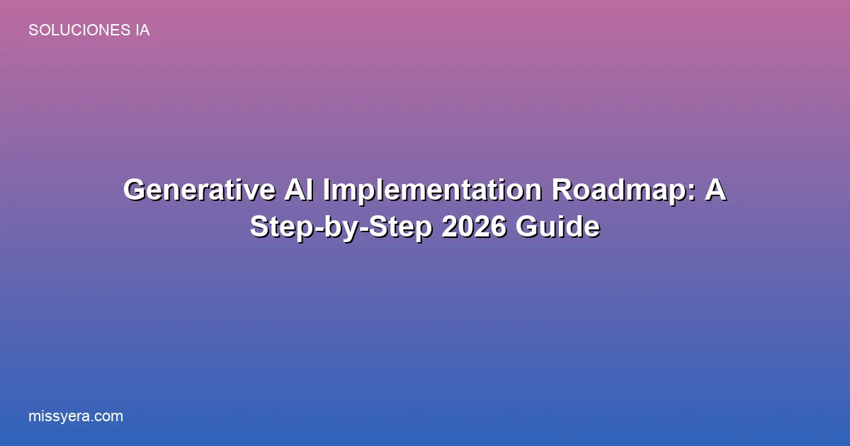 Generative AI implementation roadmap phases and milestones