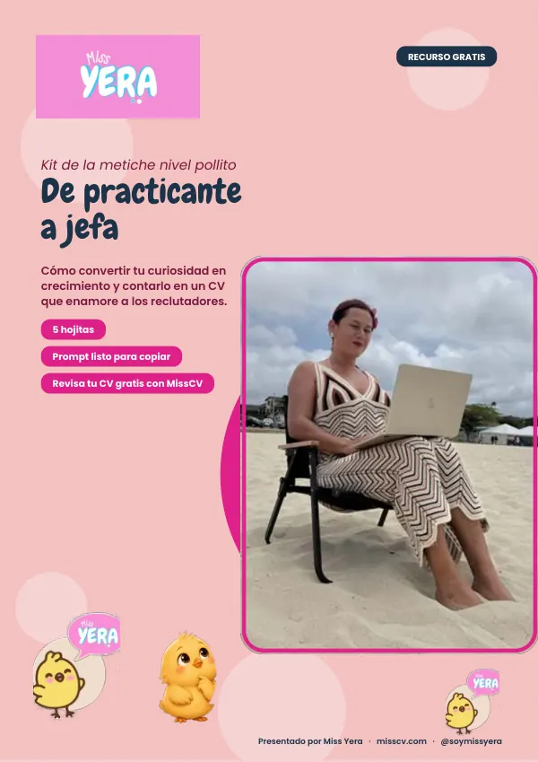 Portada del kit De practicante a jefa de Miss Yera