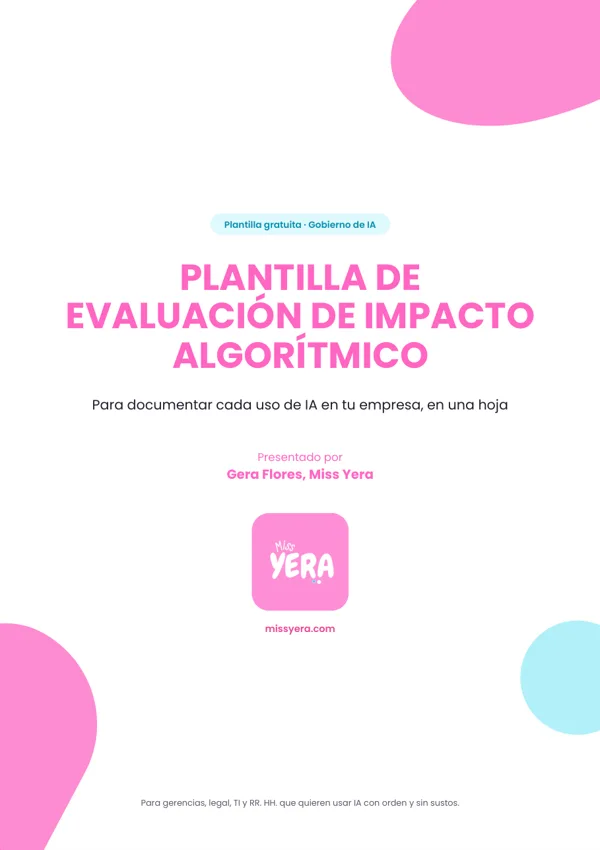 Portada de la plantilla de evaluación de impacto algorítmico