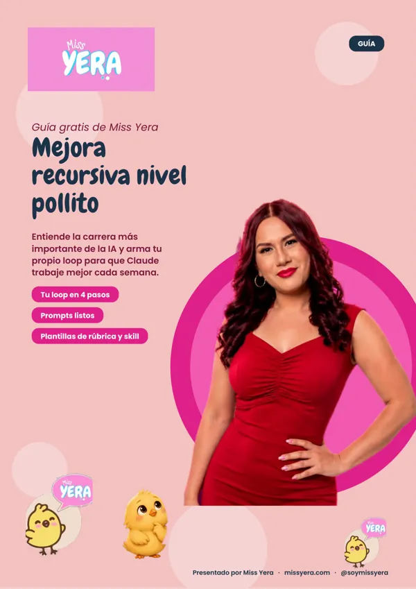 Portada de la guía Mejora recursiva nivel pollito de Miss Yera