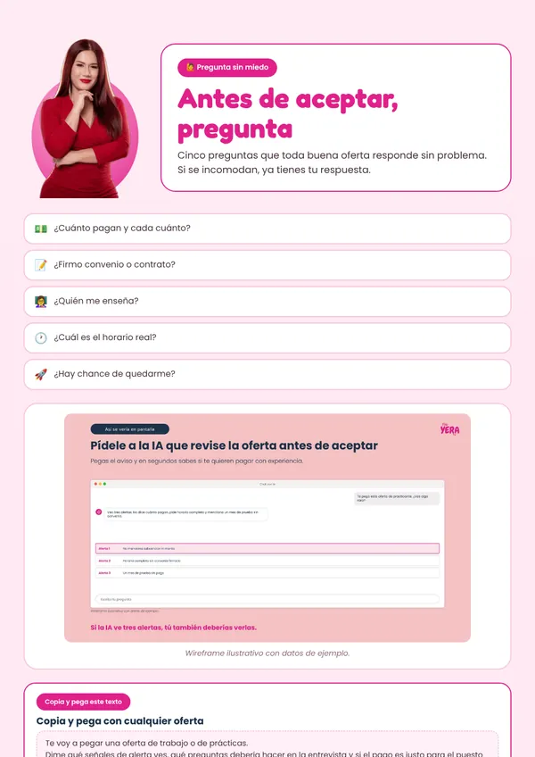 Preguntas antes de aceptar una oferta y prompt para revisarla con IA