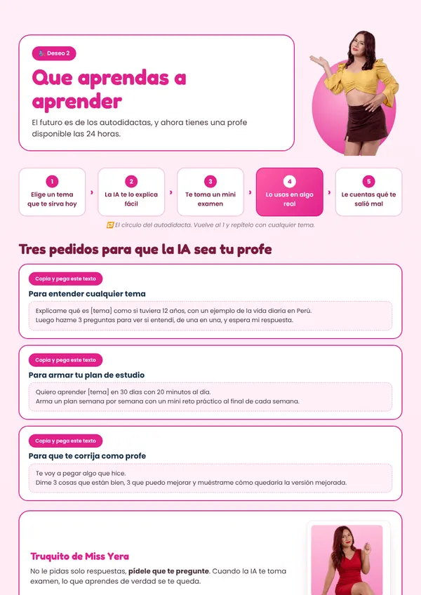 Deseo 2: el círculo del autodidacta y prompts para que la IA sea tu profe